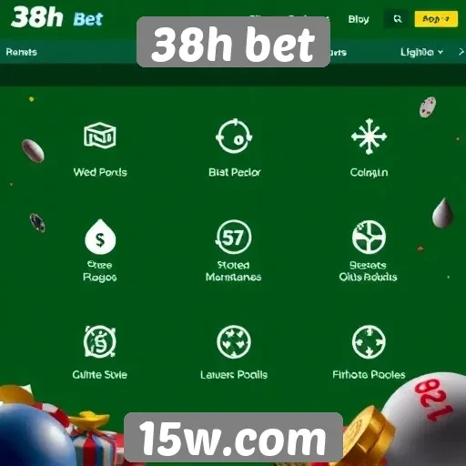 Visão geral das funcionalidades do site 38h bet