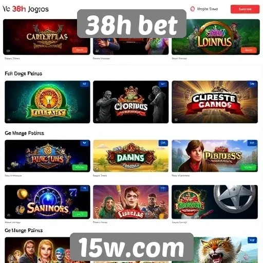 Principais jogos disponíveis no 38h bet