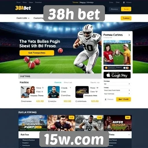 Facilidade de navegação e design do site 38h bet
