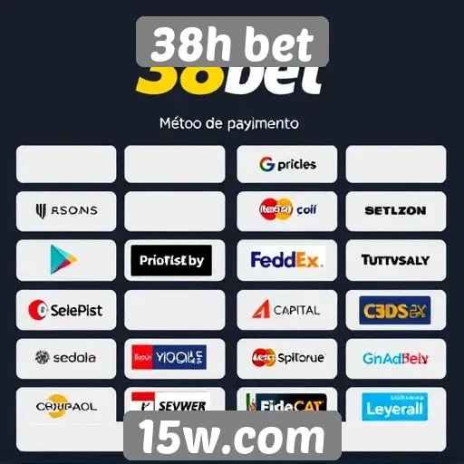Métodos de pagamento disponíveis na 38h bet